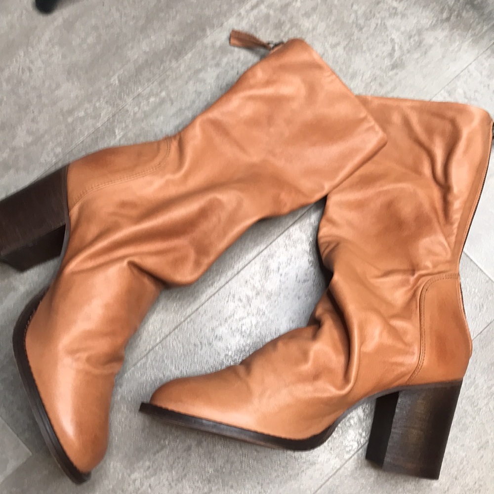 Free People Tan Heeled Boots